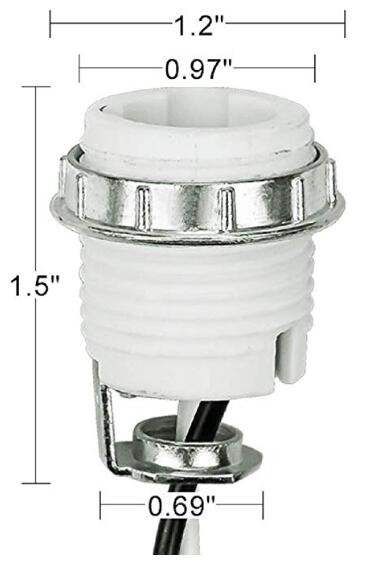 Keyless Threaded Light Socket with Hickey and Ring