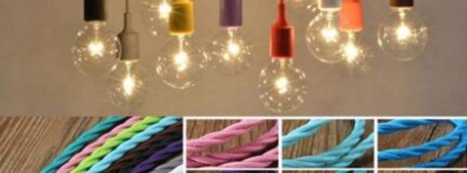 Hanging Cord Light Vintage Color Twist Braided Fabric Cable Wire