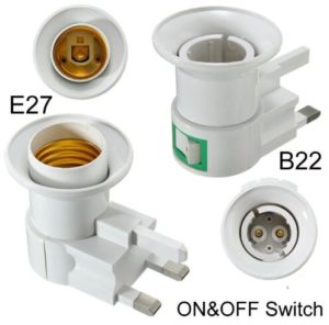 Light Bulb Plug Adapter Wall Screw Lamp Holder Converter