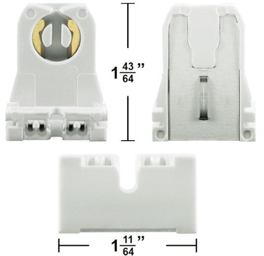 T12 sockets LED Linear Fluorescent Bi-Pin Lamp Holders