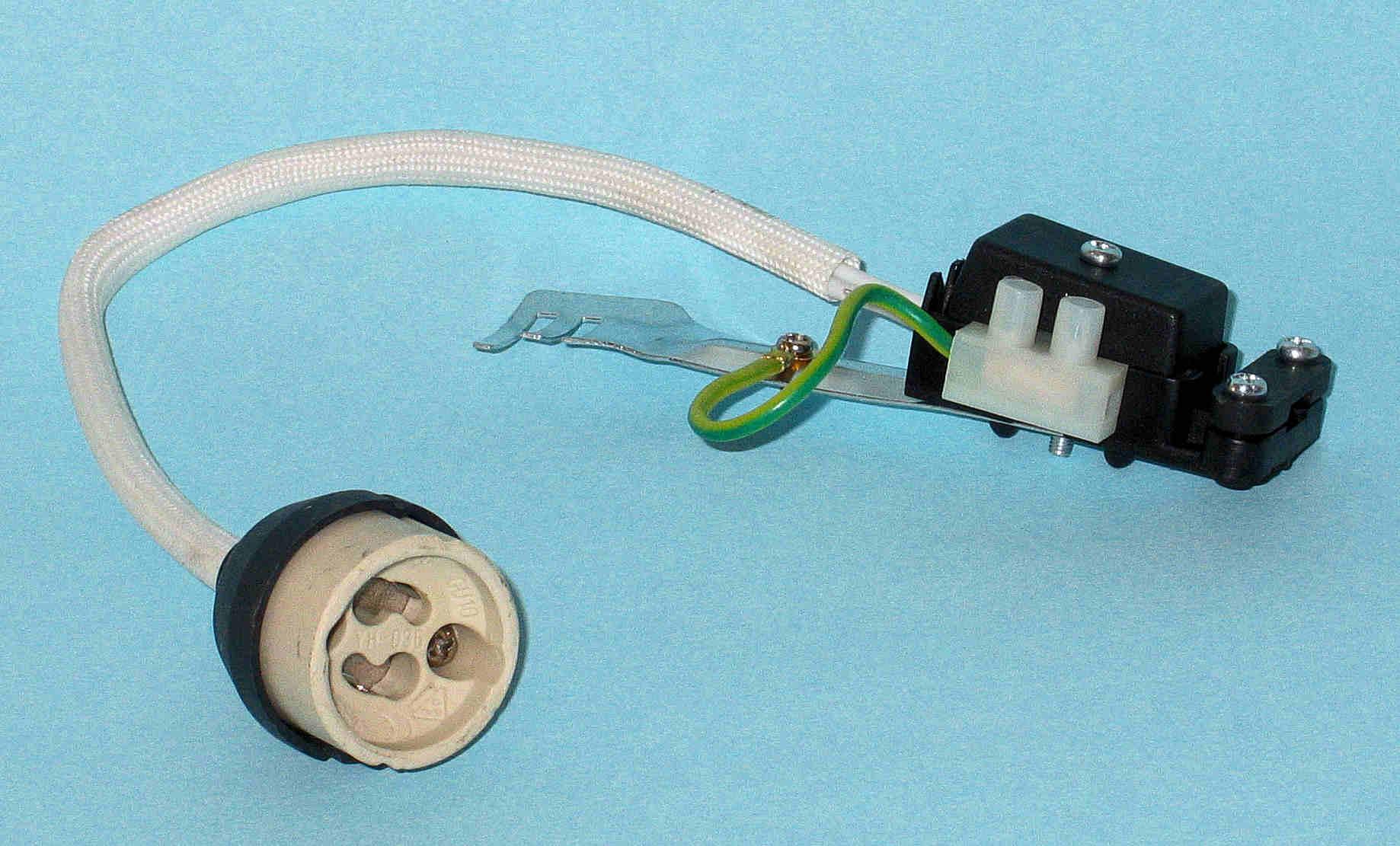 GU10 Connector Ceramic Lamp Holder With Terminal Block Customized