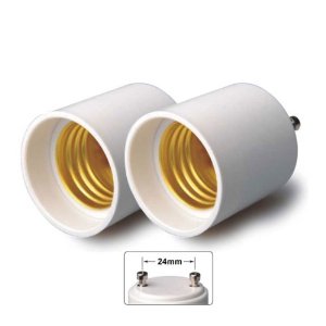 2/5Pcs GU24 To E26/E27 Adapters Convert Pin Base Fixture To Standard Bulb Socket 