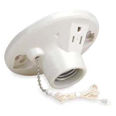 light socket outlet with ground