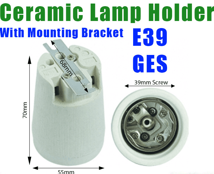 E39 E40 Mogul Edison Screw Ceramic Lamp Holder Socket With Mounting Bracket Dimensions