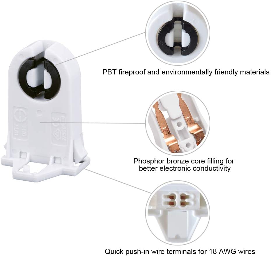 fluorescent lamp holder structure